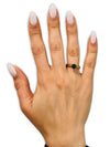 Rose Gold Solitaire Ring - Black Diamond Ring - Solitaire Wedding Ring - Titanium Ring