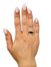 Black Diamond Wedding Ring - Titanium Wedding Ring - Solitaire Wedding Ring - Engagement Ring