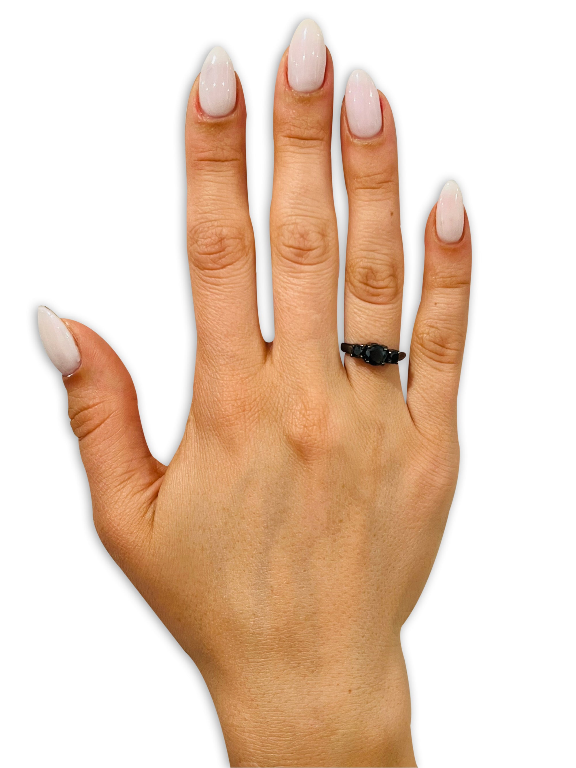 Black Diamond Solitaire Ring - Titanium Wedding Ring - Gunmetal Ring - Solitaire Ring