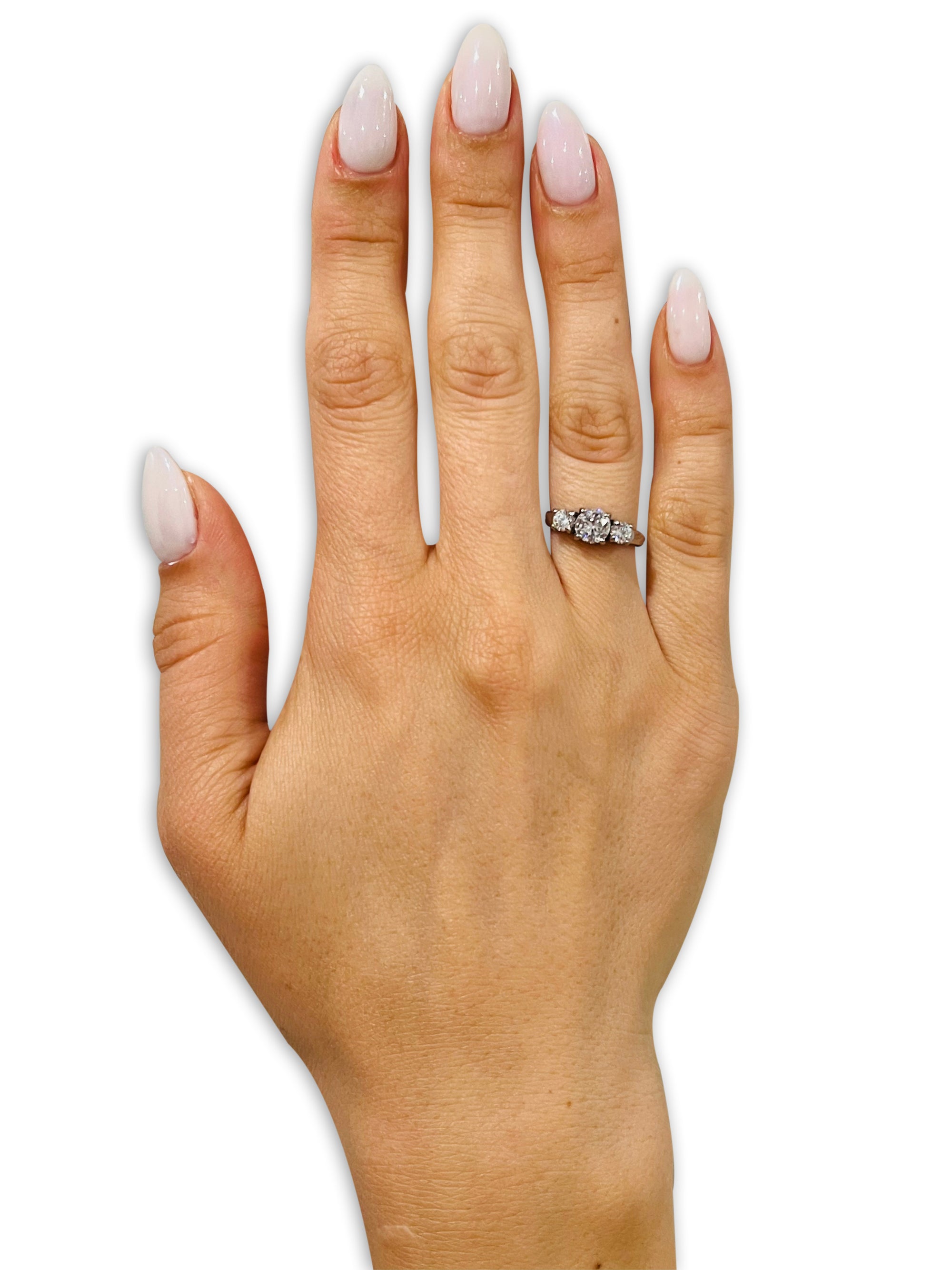 Solitaire Wedding Ring - Titanium Wedding Ring - White CZ Ring - Solitaire Ring - Engagement