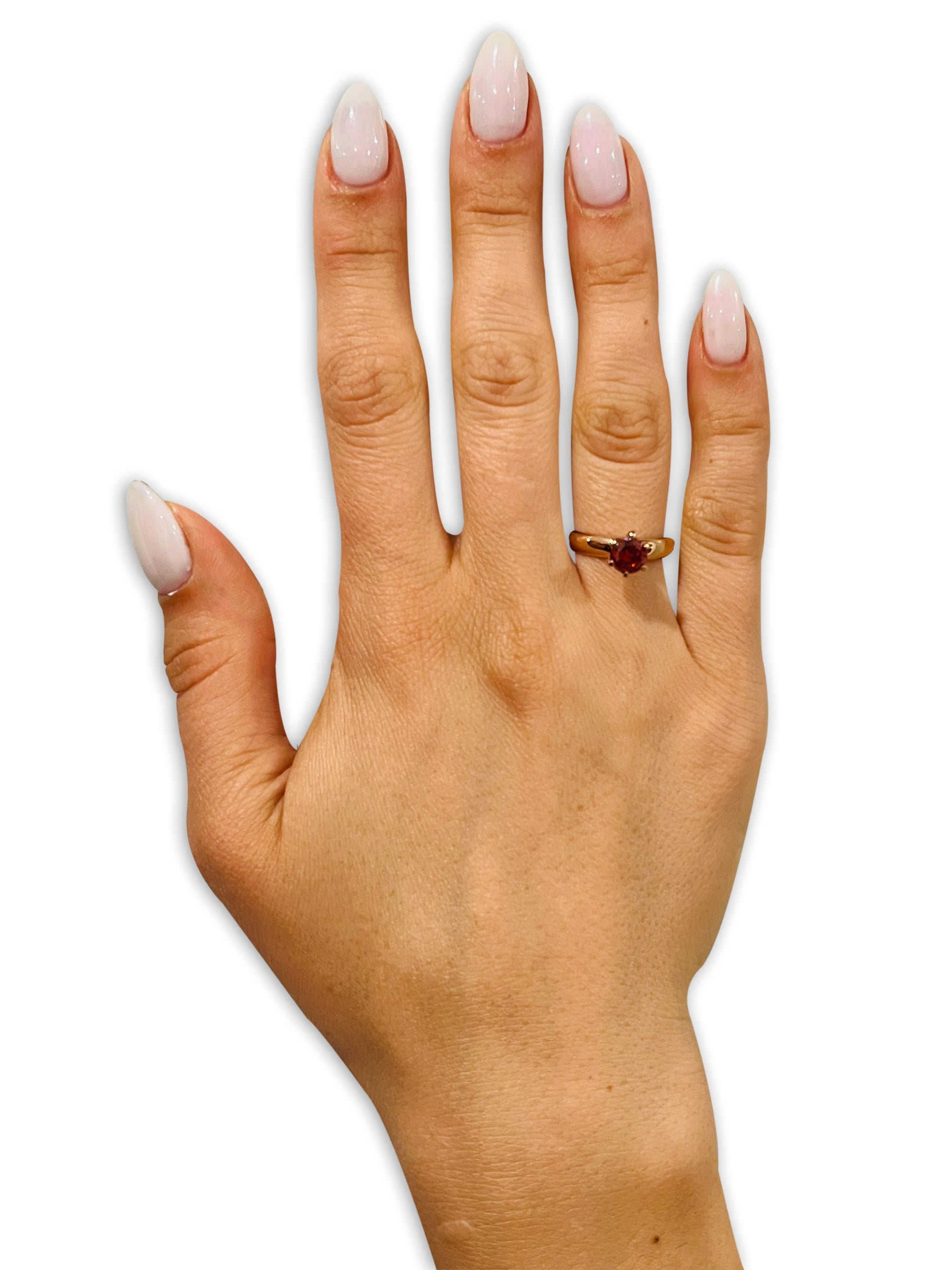 Ruby Solitaire Wedding Ring - Rose Gold Wedding Ring - Solitaire Ring - Ladies Ring - CZ Ring