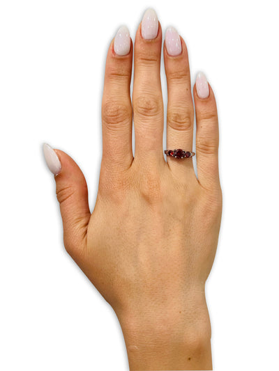 Solitaire Wedding Ring - Titanium Wedding Ring - Ruby Wedding Ring - Ladies Solitaire Ring