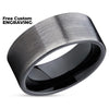 Gunmetal Wedding Band - Black Tungsten Ring - Men's Wedding Ring - Women's Band