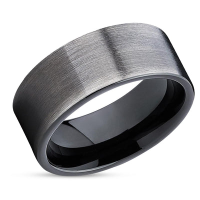 Gunmetal Wedding Ring - Black Tungsten Ring - Tungsten Wedding Band - Gunmetal