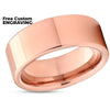 Rose Gold Wedding Ring - Rose Gold Tungsten Ring - Tungsten Wedding Band - Shiny