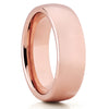 Rose Gold Tungsten - Tungsten Wedding Band - Dome Tungsten Ring - Shiny - Clean Casting Jewelry