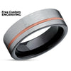 Black Tungsten Ring - Gray Tungsten Ring - Rose Gold Tungsten - Tungsten Wedding Ring