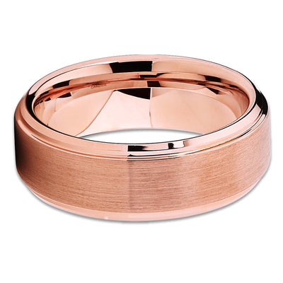 Rose Gold Tungsten Ring - Rose Gold Tungsten - Tungsten Wedding Band - Clean Casting Jewelry
