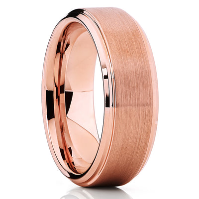 Rose Gold Tungsten Ring - Rose Gold Tungsten - Tungsten Wedding Band - Clean Casting Jewelry