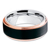 Men's Tungsten Wedding Band - Rose Gold - Rose Gold Tungsten Band - Clean Casting Jewelry