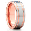 Rose Gold Tungsten - Men's Tungsten Wedding Band - Rose Gold Ring - Clean Casting Jewelry