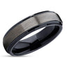 Gunmetal Wedding Ring - Gunmetal Tungsten Ring - Black Tungsten Ring - Tungsten Band