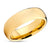 Yellow Gold Tungsten Ring - Tungsten Wedding Band - Yellow Gold Tungsten Ring - Dome