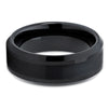 Black Tungsten Band - Black Ring - Tungsten Wedding Band - Men's Ring - 8mm - Clean Casting Jewelry