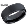 Black Wedding Band - Black Tungsten Ring - Tungsten Wedding Ring - Engagement Ring