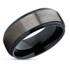 Gunmetal Wedding Ring - Black Tungsten Ring - Tungsten Ring - Gunmetal Wedding Ring