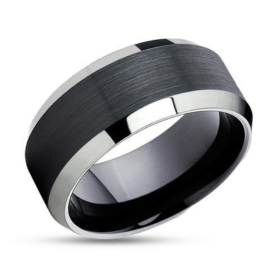 Black Tungsten Ring - Black Tungsten Wedding Band - Tungsten Wedding Ring - Black Ring