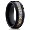 Black Tungsten Ring- Dragon Inlay - Tungsten Wedding Band - Unisex - Clean Casting Jewelry