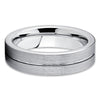 6mm - Tungsten Wedding Band - Silver Brushed - Gray Tungsten Ring - Brush - Clean Casting Jewelry