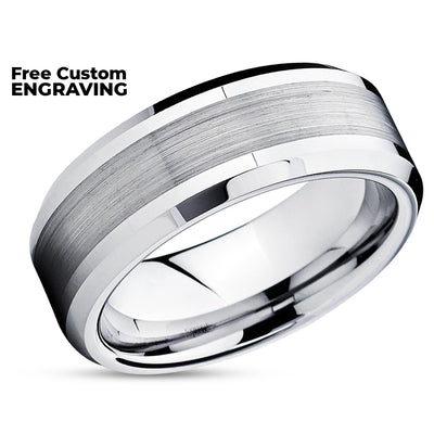 Cobalt Wedding Band - Men's Cobalt Rung - Cobalt Chrome Ring - Beveled