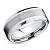 Tungsten Wedding Band - Tungsten Carbide Ring - Wedding Band - Silver Tungsten Ring