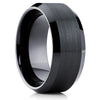 10mm - Black Tungsten Band - Black Tungsten - Tungsten Wedding Band - Men's - Clean Casting Jewelry