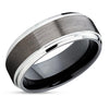 Gunmetal Wedding Ring - Black Tungsten Wedding Ring - Tungsten Wedding Ring