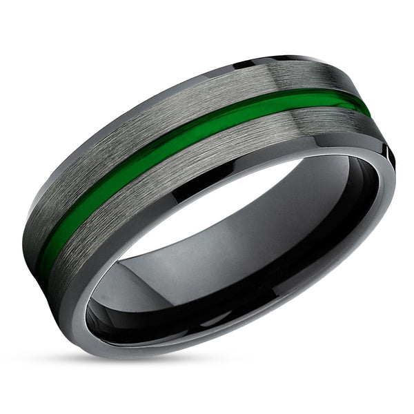 Green wedding ring mens shop