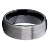 Black Tungsten Wedding Band - Gunmetal Tungsten Ring - Gray Tungsten Ring - Clean Casting Jewelry