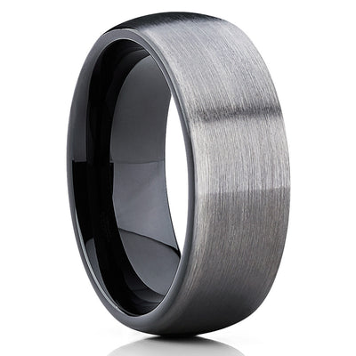 Black Tungsten Wedding Band - Gunmetal Tungsten Ring - Gray Tungsten Ring - Clean Casting Jewelry