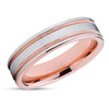 Rose Gold Tungsten Ring - Rose Gold Wedding Band - Engagement Ring - Band