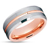 Rose Gold Tungsten Ring - Rose Gold Tungsten Ring - Rose Gold Wedding Band - Tungsten Ring