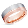 Tungsten Wedding Band - Rose Gold Wedding Ring - Wedding Band - Wedding Ring