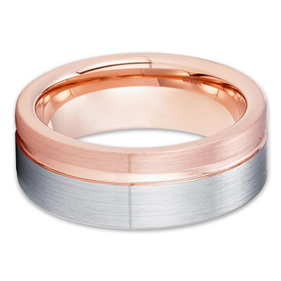 Tungsten Wedding Band - Rose Gold Wedding Ring - Wedding Band - Wedding Ring