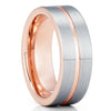 Rose Gold Wedding Band - Rose Gold Tungsten Ring - Wedding Band - Wedding Ring