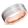 Rose Gold Wedding Band - Rose Gold Tungsten Ring - Wedding Band - Wedding Ring