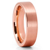 Rose Gold Tungsten Ring - Rose Gold Tungsten Wedding Band - Brush - Comfort Fit - Clean Casting Jewelry
