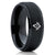 Masonic Wedding Band - Black Tungsten Ring - Masonic Ring - Black Wedding Band