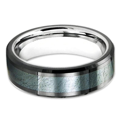Meteorite Tungsten Ring - Tungsten Wedding Band - Tungsten Carbide - Men's - Clean Casting Jewelry