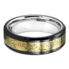 Men's Tungsten Wedding Ban - Men Tungsten Ring - Meteorite Wedding Band - Clean Casting Jewelry