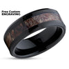 Camouflage Tungsten Ring - Black Tungsten Ring - Men's Tungsten Ring - Black Ring
