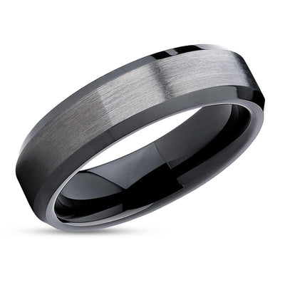 Gunmetal Wedding Ring - Black Tungsten Ring - Gunmetal Wedding Band - Ring