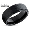 Black Tungsten Wedding Ring - Black Wedding Ring - Black Wedding Band - Ring