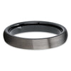 Gunmetal Tungsten Ring - 4mm Black Tungsten - Gunmetal Wedding Band - Clean Casting Jewelry