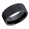 Black Wedding Band - Zirconium Wedding Ring - Black Zirconium Band - Ring - Black Ring