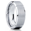 Cobalt Wedding Band - Cobalt Wedding Ring - Brush Cobalt Ring - Beveled - Clean Casting Jewelry