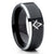 Masonic Tungsten Ring - Black Tungsten Wedding Band - Masonic Wedding Band