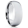 Cobalt Wedding Band - Dome Cobalt Ring - Cobalt Chrome Ring - Shiny Polish - Clean Casting Jewelry