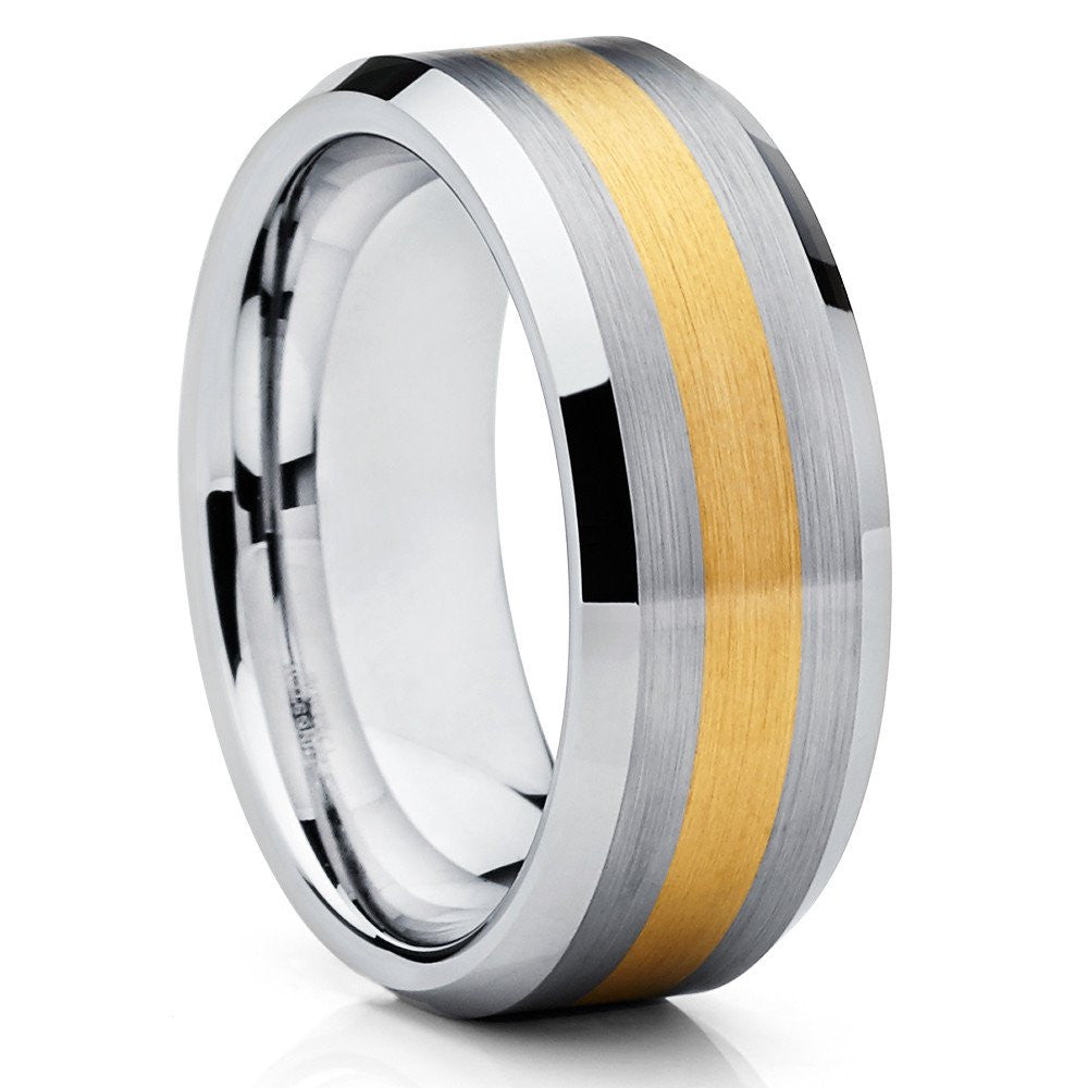 Cobalt Wedding Band - 14k Yellow Gold - Cobalt Wedding Ring - Men's Band - Clean Casting Jewelry