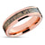 Rose Gold Tungsten Wedding Ring - Deer Antler Wedding Ring - Tungsten Band - Ring